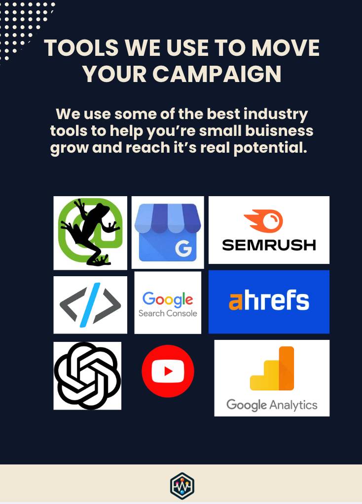 Tools we use to move your SEO Campaign